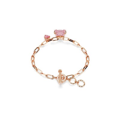 Bracelet Swarovski Teddy en métal doré et cristaux Swarovski, taille M