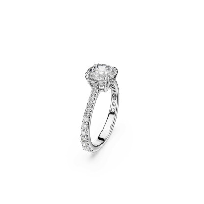 Bague Cocktail Swarovski Stilla en métal rhodié et cristaux Swarovski, taille 50
