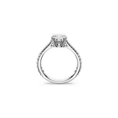 Bague Cocktail Swarovski Stilla en métal rhodié et cristaux Swarovski, taille 50