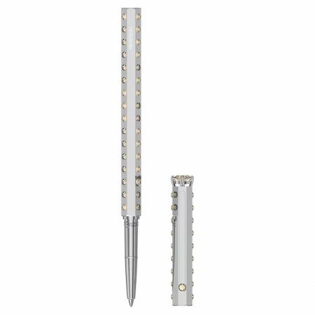 Stylo à bille Swarovski Millenia en métal argenté et cristaux Swarovski