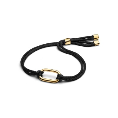 Bracelet cordon Pandora Me Link ouvrable en métal doré et textile, taille 2