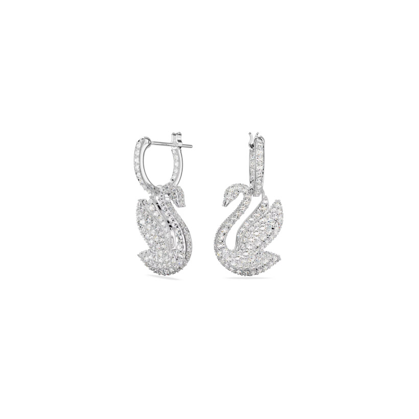 Boucles d'oreilles Swarovski Symbolic en métal rhodié et cristaux Swarovski