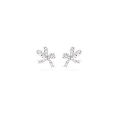 Clous d'oreilles Swarovski Volta en métal rhodié et cristaux Swarovski