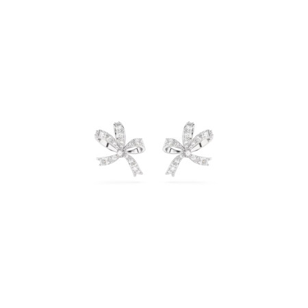 Clous d'oreilles Swarovski Volta en métal rhodié et cristaux Swarovski