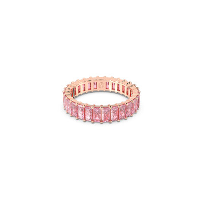 Bague Swarovski Matrix en métal doré rose et cristaux Swarovski, taille 55