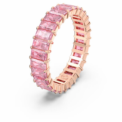 Bague Swarovski Matrix en métal doré rose et cristaux Swarovski, taille 55