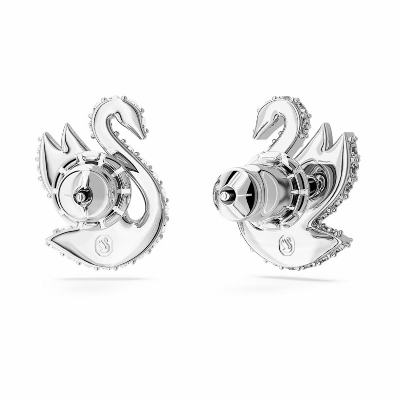 Clous d'oreilles Swarovski Symbolic en métal rhodié et cristaux Swarovski