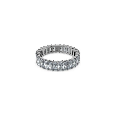 Bague Swarovski Matrix en ruthénium et cristaux Swarovski, taille 58