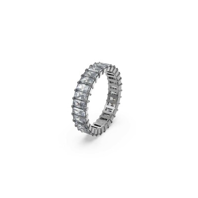Bague Swarovski Matrix en ruthénium et cristaux Swarovski, taille 58