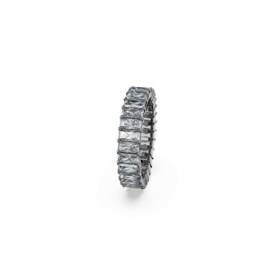 Bague Swarovski Matrix en ruthénium et cristaux Swarovski, taille 58
