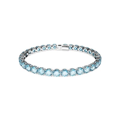 Bracelet Tennis Swarovski Matrix en métal rhodié et cristaux Swarovski, taille S