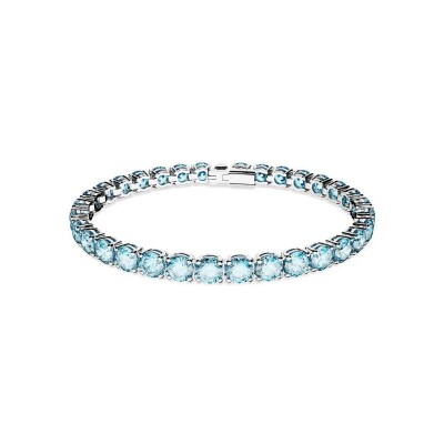 Bracelet Tennis Swarovski Matrix en métal rhodié et cristaux Swarovski, taille L