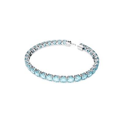Bracelet Tennis Swarovski Matrix en métal rhodié et cristaux Swarovski, taille L