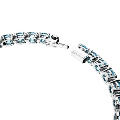 Bracelet Tennis Swarovski Matrix en métal rhodié et cristaux Swarovski, taille L