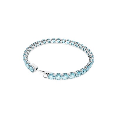 Bracelet Tennis Swarovski Matrix en métal rhodié et cristaux Swarovski, taille L