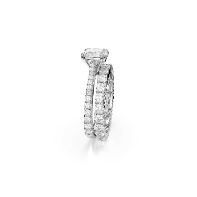 Bague Swarovski Stilla en métal rhodié et cristaux Swarovski, taille 58