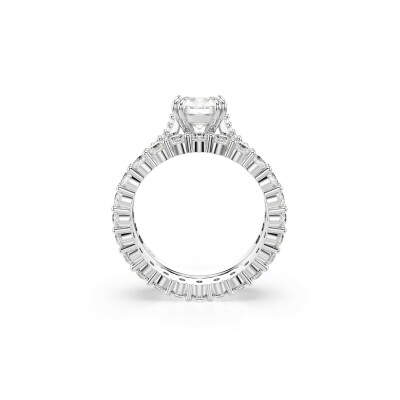 Bague Swarovski Stilla en métal rhodié et cristaux Swarovski, taille 52