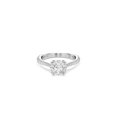 Bague Swarovski Stilla en métal rhodié et cristaux Swarovski, taille 52