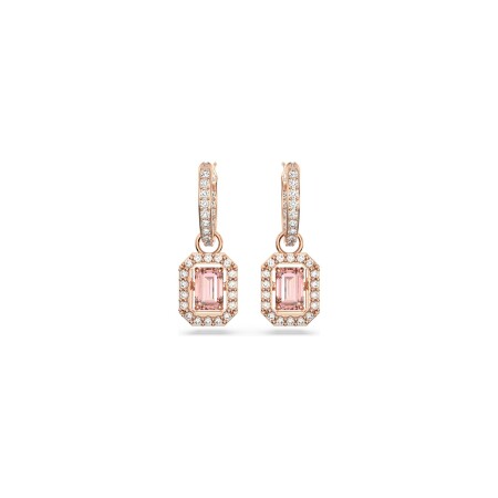 Boucles d'oreilles Swarovski Millenia Taille octogonale en métal doré rose et cristaux Swarovski