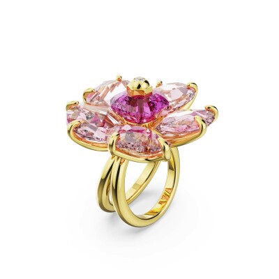 Bague Swarovski Idyllia en métal doré et cristaux Swarovski, taille 55