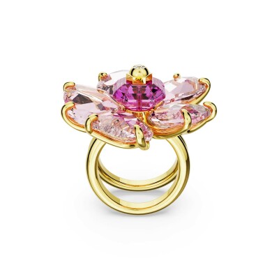 Bague Swarovski Idyllia en métal doré et cristaux Swarovski, taille 55