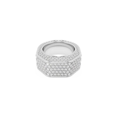 Bague Cocktail Swarovski Dextera en métal rhodié et cristaux Swarovski, taille 55