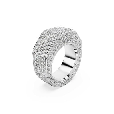 Bague Cocktail Swarovski Dextera en métal rhodié et cristaux Swarovski, taille 55