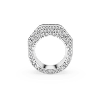 Bague Cocktail Swarovski Dextera en métal rhodié et cristaux Swarovski, taille 55