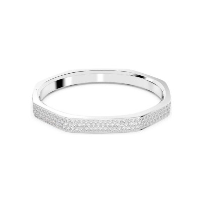 Bracelet Jonc Swarovski Dextera en métal rhodié et cristaux Swarovski, taille M