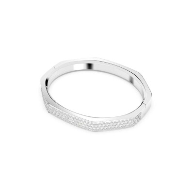 Bracelet Jonc Swarovski Dextera en métal rhodié et cristaux Swarovski, taille M
