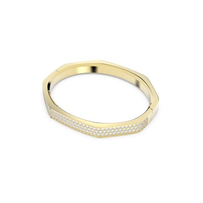 Bracelet Jonc Swarovski Dextera en métal doré et cristaux Swarovski, taille L