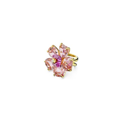 Bague Swarovski Florere Fleur Rose en métal doré et cristaux Swarovski, taille 58