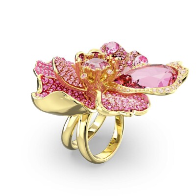 Bague Swarovski Idyllia en métal doré et cristaux Swarovski, taille 58