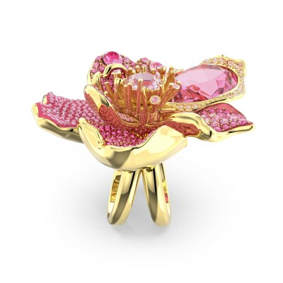 Bague Swarovski Idyllia en métal doré et cristaux Swarovski, taille 58