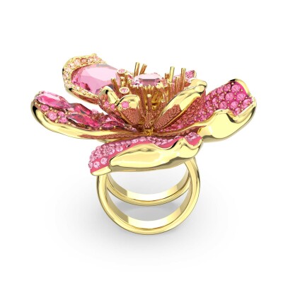 Bague Swarovski Idyllia en métal doré et cristaux Swarovski, taille 58