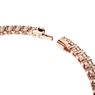 Bracelet Tennis Swarovski Matrix en métal doré et cristaux Swarovski, taille XL