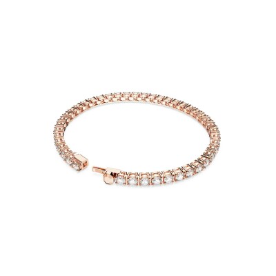 Bracelet Tennis Swarovski Matrix en métal doré et cristaux Swarovski, taille XL