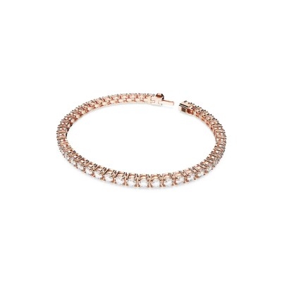 Bracelet Tennis Swarovski Matrix en métal doré et cristaux Swarovski, taille L