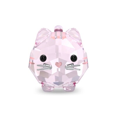 Décoration Swarovski Chubby Cats Chat Rose en cristaux Swarovski