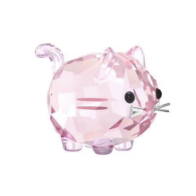 Décoration Swarovski Chubby Cats Chat Rose en cristaux Swarovski