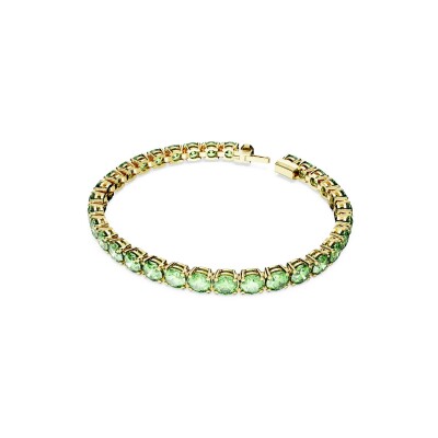 Bracelet Tennis Swarovski Matrix en métal doré et cristaux Swarovski, taille L