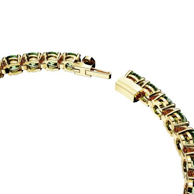 Bracelet Tennis Swarovski Matrix en métal doré et cristaux Swarovski, taille L