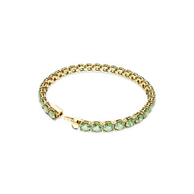Bracelet Tennis Swarovski Matrix en métal doré et cristaux Swarovski, taille L