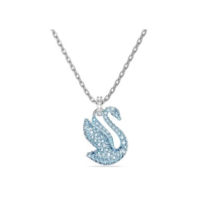 Pendentif Swarovski Swan en métal rhodié et cristaux Swarovski