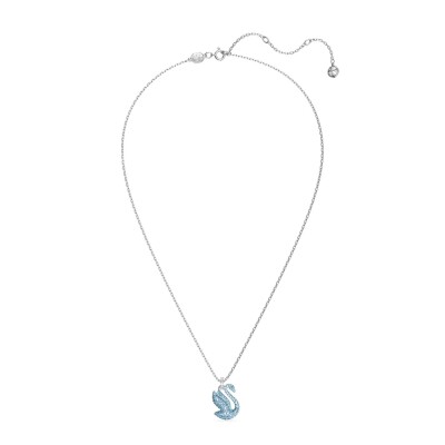 Pendentif Swarovski Swan en métal rhodié et cristaux Swarovski