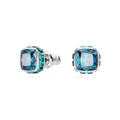 Boucles d'oreilles Swarovski Birthstone en métal rhodié et cristaux Swarovski