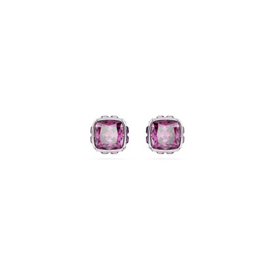 Boucles d'oreilles Swarovski Birthstone en métal rhodié et cristaux Swarovski