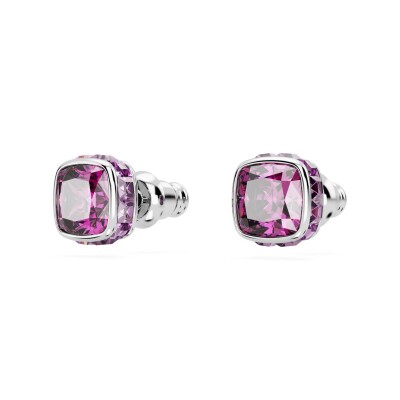 Boucles d'oreilles Swarovski Birthstone en métal rhodié et cristaux Swarovski