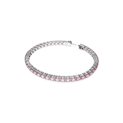 Bracelet Tennis Swarovski Matrix en métal rhodié et cristaux Swarovski, taille XL