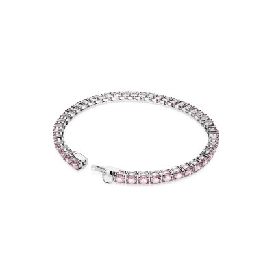 Bracelet Tennis Swarovski Matrix en métal rhodié et cristaux Swarovski, taille XL